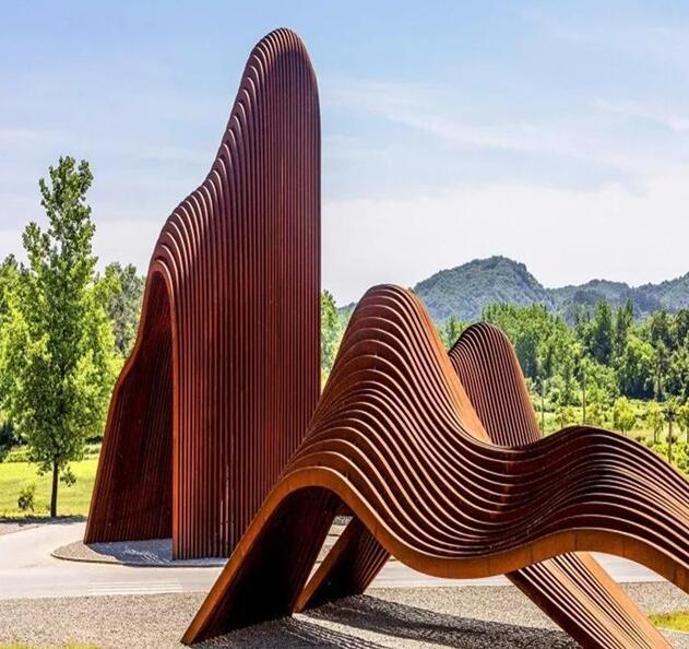 江北锈钢板造型